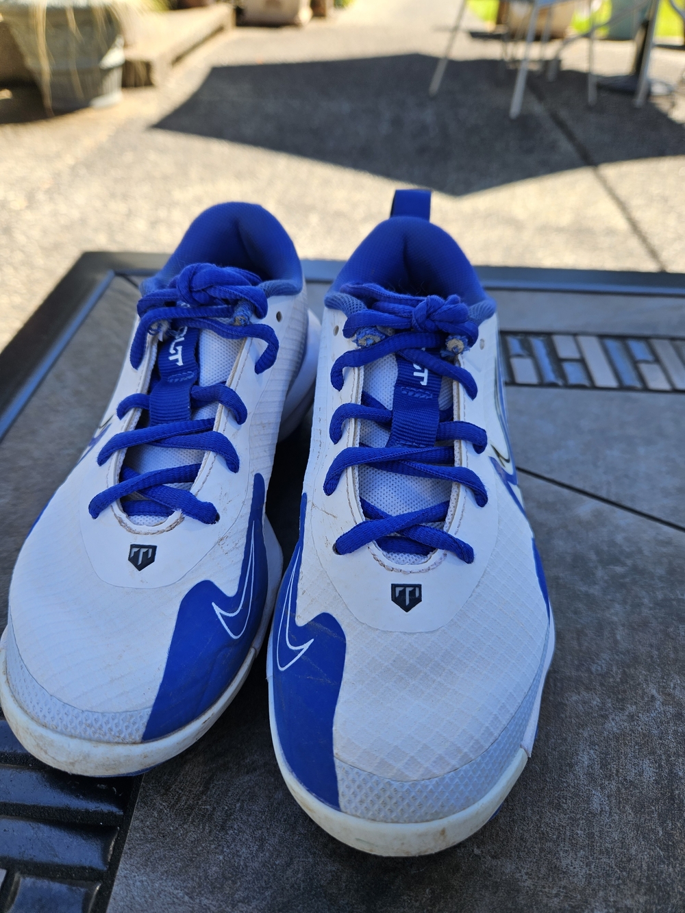 Nike Cleats Kid's White & Blue Athletic Sneakers for Boys Sz 5Y